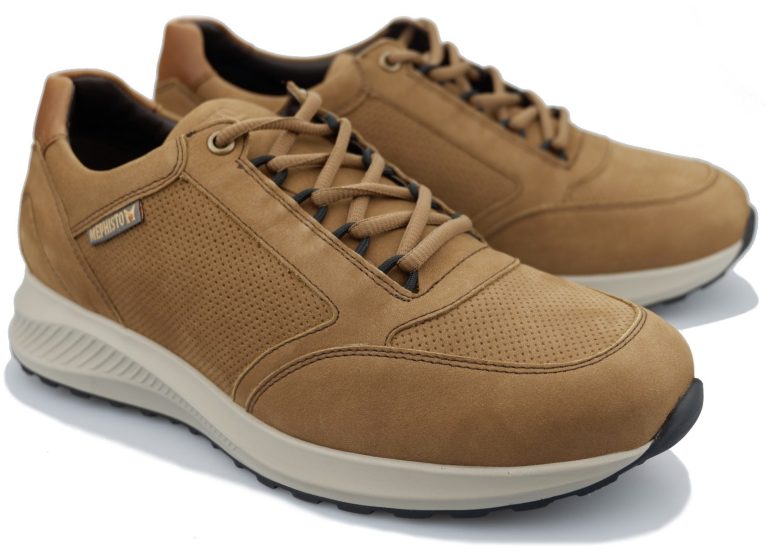 Mephisto DOYLE Heren sneaker - Leder mix - Woestijnbruin
